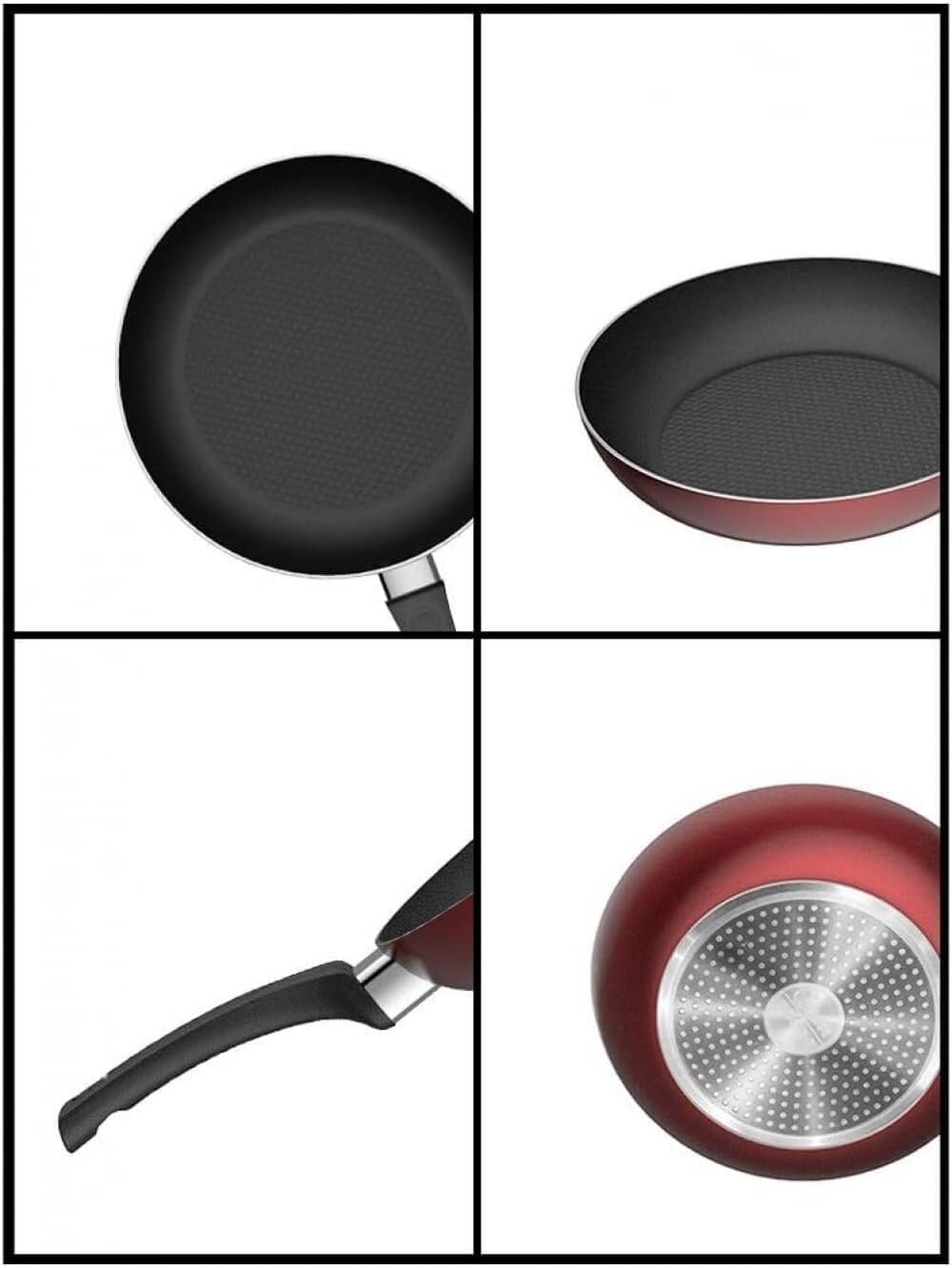 Non-Stick Frying Pan, Aluminum Saucepan for Omelettes, Pancakes Steak, Gas Induction Compatible
