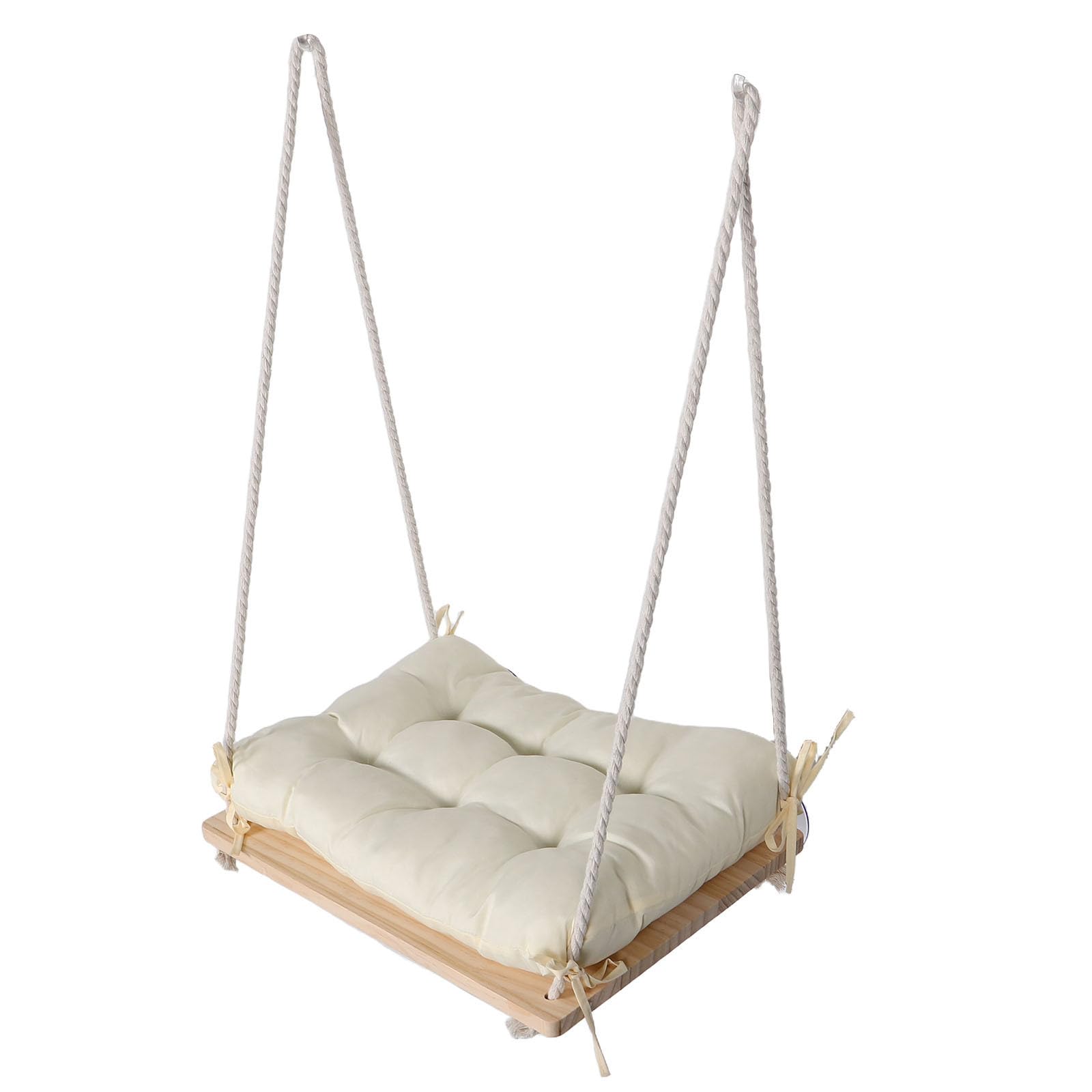 Amaca e Tessuto Confortevole in Legno con Ventose Resistenti per Gatti da Finestra Design Regolabile per Relax Domestico e Divertimento All'aperto