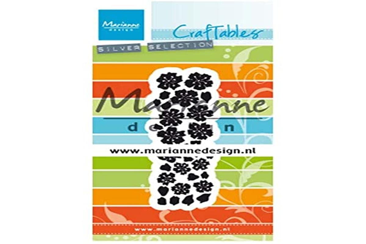 Marianne Design Pink Cutting And Embossing Folder - Flowers