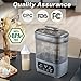 4-in-1 Baby Bottle Steamer and Dryer, Electric Steamer with Fast Drying, Universal Fit for All Bottles, LED Touch Screen & Auto Shut-Off Protection (Grey)