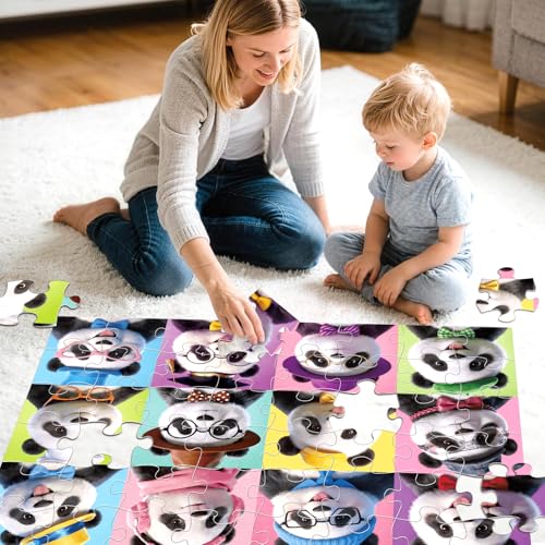 Jumbo Floor Puzzles for Kids Ages 3-5 4-8, 48 Piece Panda Jigsaw Puzzle 23.6"x35.4", Educational Animal Floor Puzzle for Kids Ages 4-6 6-8, Birthday for Boys & Girls by IFLOVE - Image 5