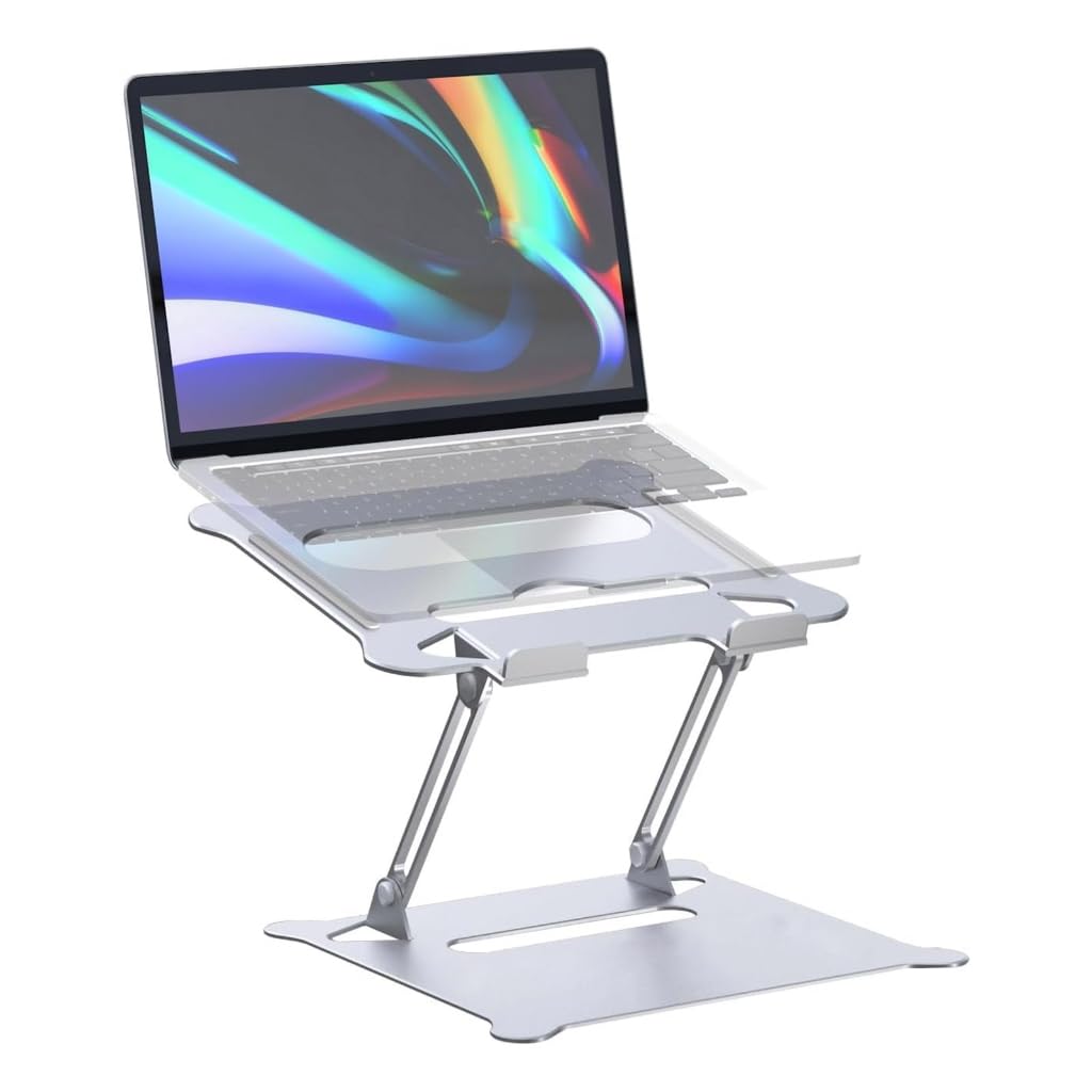 Soporte para portátil en forma de Z de aleación de aluminio para tableta, soporte de refrigeración plegable portátil para portátil de 10 a 17 pulgadas