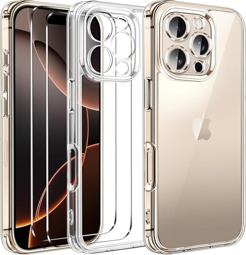 Coque iPhone 16 Pro antichoc transparente protection militaire avec verres trempés