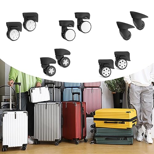 Trolley Case Luggage Wheels Luggage Left and Right Wheels Suitcase Replacement Parts for Most Suitcases, One2