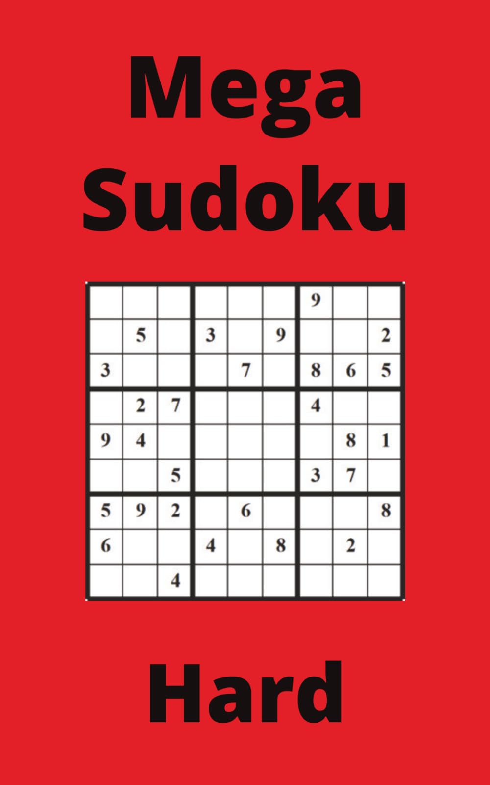 Red Mega Sudoku Book, 9x9 Puzzles, 150 Pages, 5x8, Hard