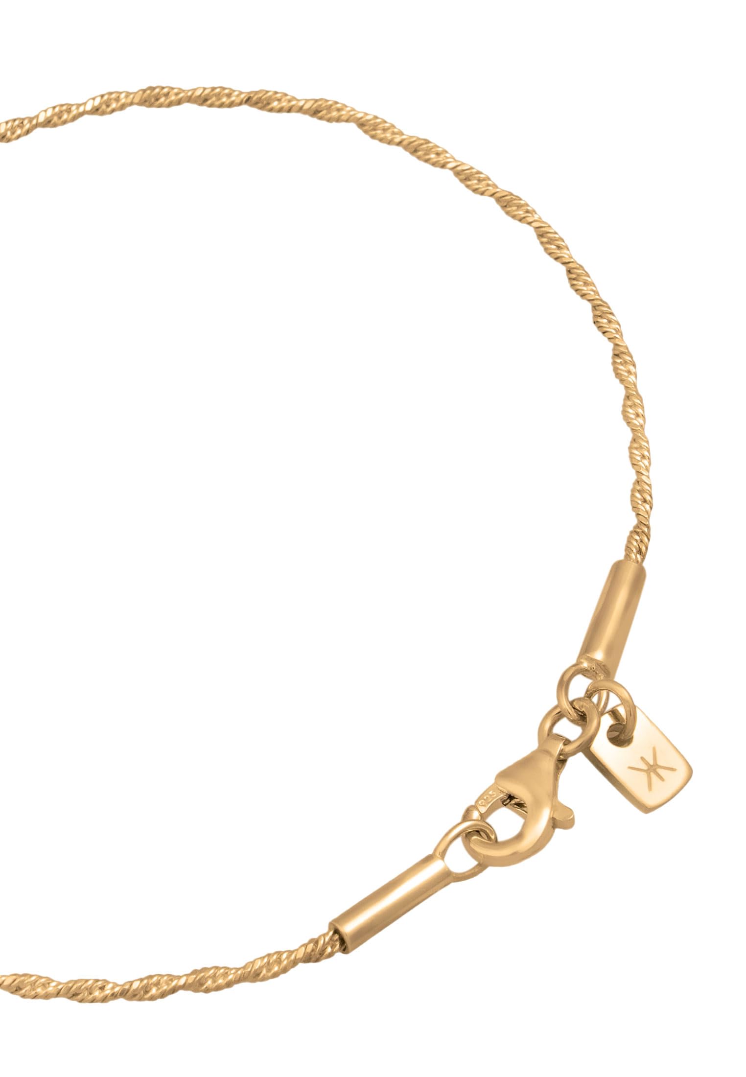 Kuzzoi Budda męska srebrna bransoletka Basic łańcuszek ze srebra wysokiej próby 925, pozłacana, długość 19 cm – 23 cm, 0202292025