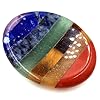 Thumb Worry Stone for Anxiety, 7 Chakra Crystals Healing Stones, Oval Chakra Worry Stone, Meditation Crystal