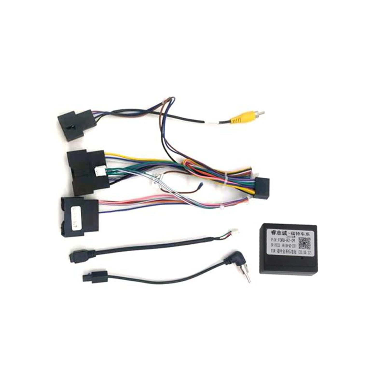 MekedeTech Power Cable Wire Harness with Canbus Decoder for Ford Transit 2013-2019 Car with Screen Work with Aftermarket Car Stereo