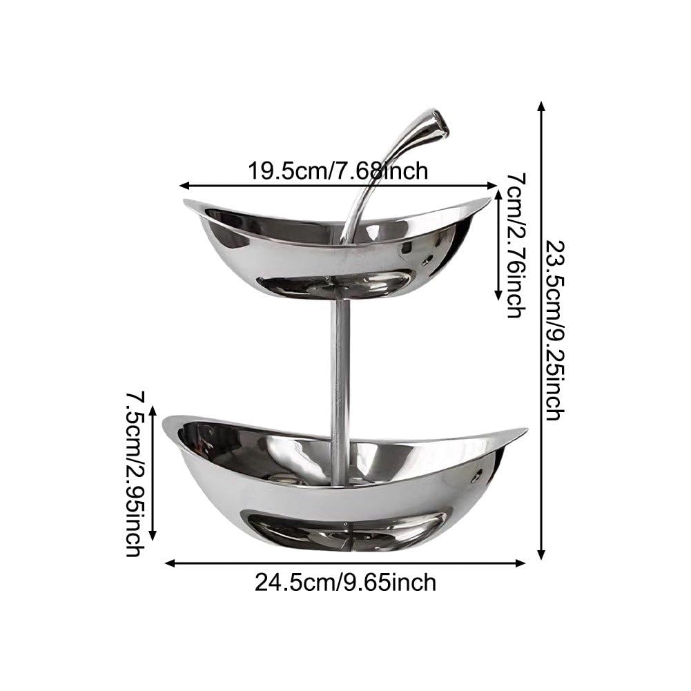 Corbeille À Fruits À 2 Niveaux, Support De Service, Bol De Service, Bols De Cuisine pour Le Stockage des Fruits Légumes, Plateau À Gâteaux, Desserts pour Les Fêtes