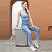 AnyZip Luggage Aluminium Frame Suitcase Hard Shell TSA Lock No Zipper 24In Silver