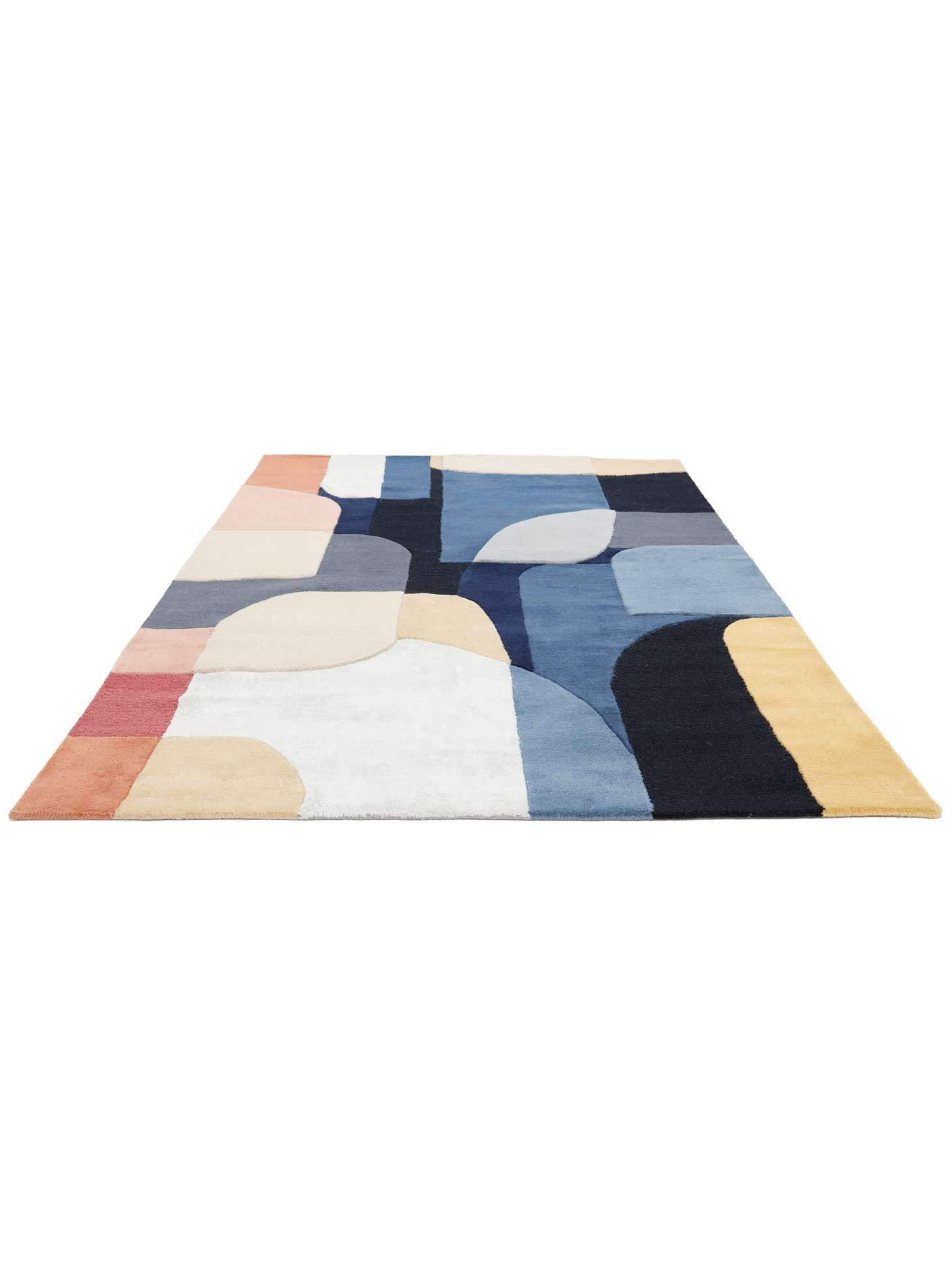 RugVista Block Tapis, 160 x 230 cm, Bleu