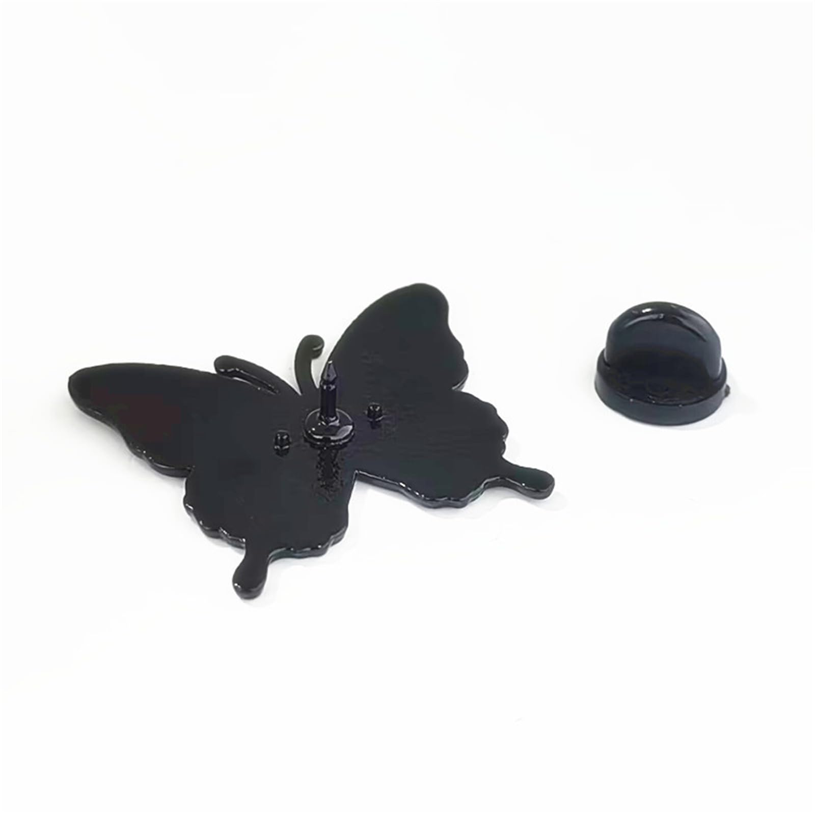 Elegante broche de mariposa de aleación Zn para educación sobre el cáncer de mama con imperdible de mariposa
