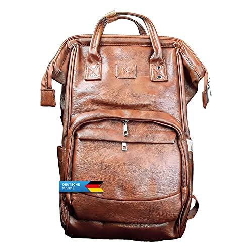 all Kids United® Bolsa de pañales en cuero vegano; Juego completo con bolsas de bebé multifuncionales y correas para cochecitos y hombros