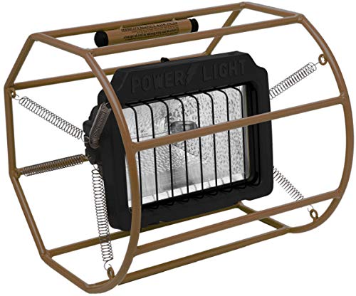 Woods L113 Industrial Impact-Resistant Untippable-Spring Mounted Portable Halogen Work Light, Green, 500-Watt