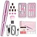 Torno para Uñas, Lima de Uñas Eléctrica EKUPUZ.A con 20000 RPM con 11 Brocas de Perforación, Torno Manicura y Pedicura Profesional con Set de Manicura y Pedicura, Rosa, De Uso Doméstico