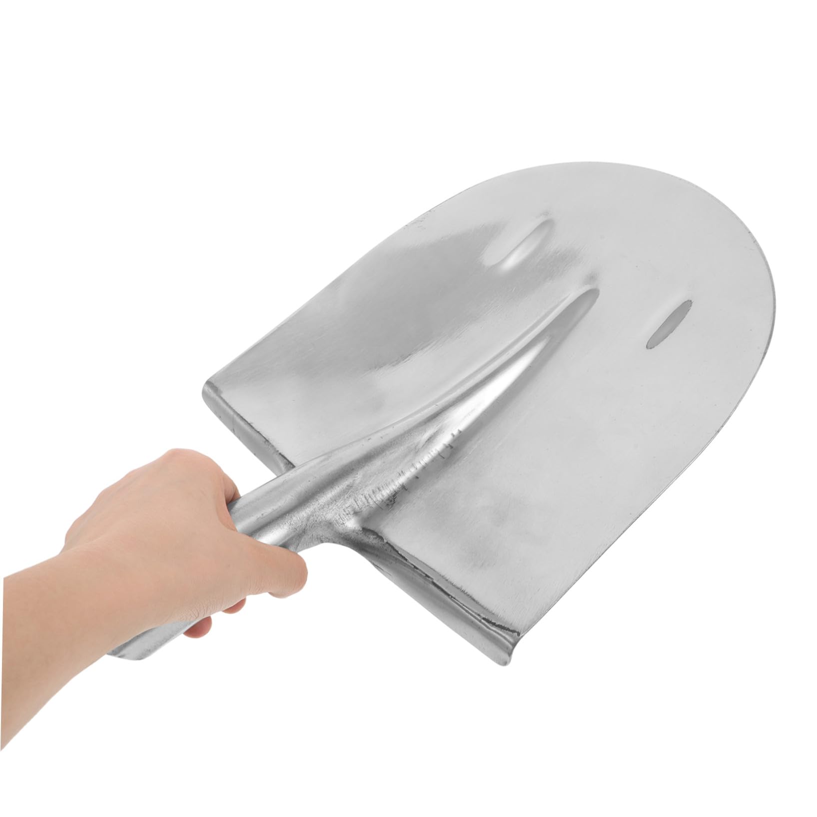 TOYANDONA Pala da Giardino in Acciaio con Punta Arrotondata Resistente Agli Urti per Uso Agricolo e Paesaggistico, la Rimozione della Neve e Lavoro del Terreno