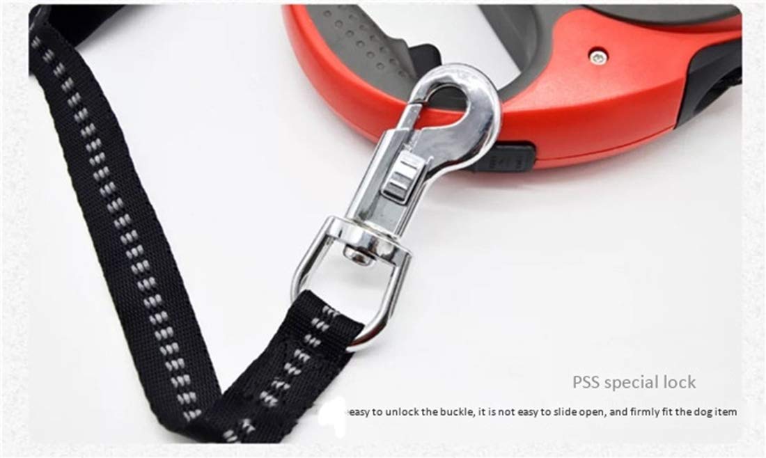 Chien Escamotable Extra-Robuste pour Petits et Moyens Chiens Système de Verrouillage de Frein Enchevêtrement a 360 °Laisse de 5 M pour Promener Son Chien