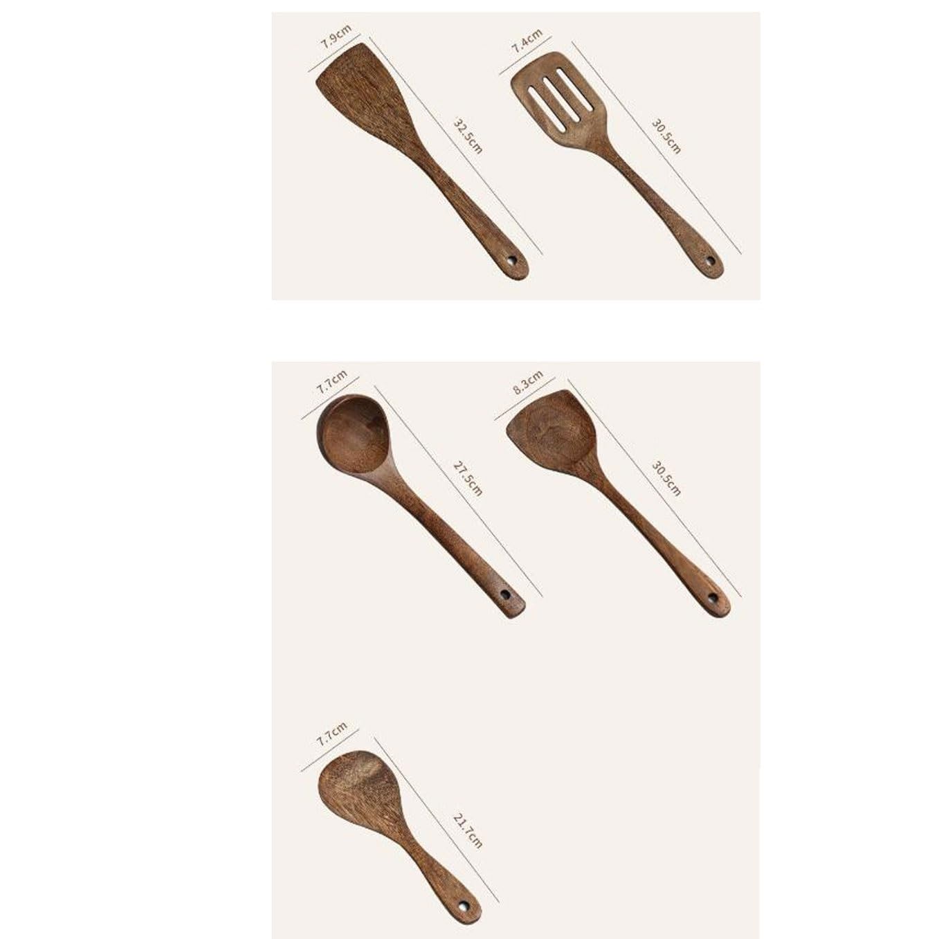 Küche Kochgeschirr Gadgets 5 Stück Sets Holz Kochlöffel Spatel Kochutensilien