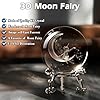 IFOLAINA 3D Moon Fairy Crystal Ball Paperweight Glass Sphere Charming Fairy Figurines for Home Decor for Girl Ornament #1