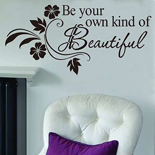 Lookatool Decals DIY Be Your Own Kind Beautiful Flower Wall Sticker Decor Decal