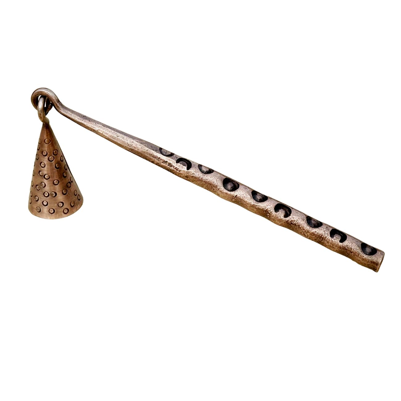 Living Ideas Kerzenlöscher Spirale - Handgeschmiedet Mittelalterlich Im Antiken Messing-Look