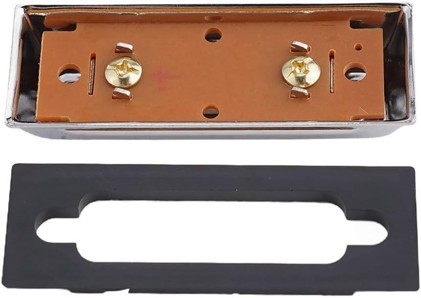 LED Illuminated Wired Doorbell Button Home Use – Silver ABS + Replacement Switch Compatible with 12V–24V DC Doorbells, Install, Sleek Modern