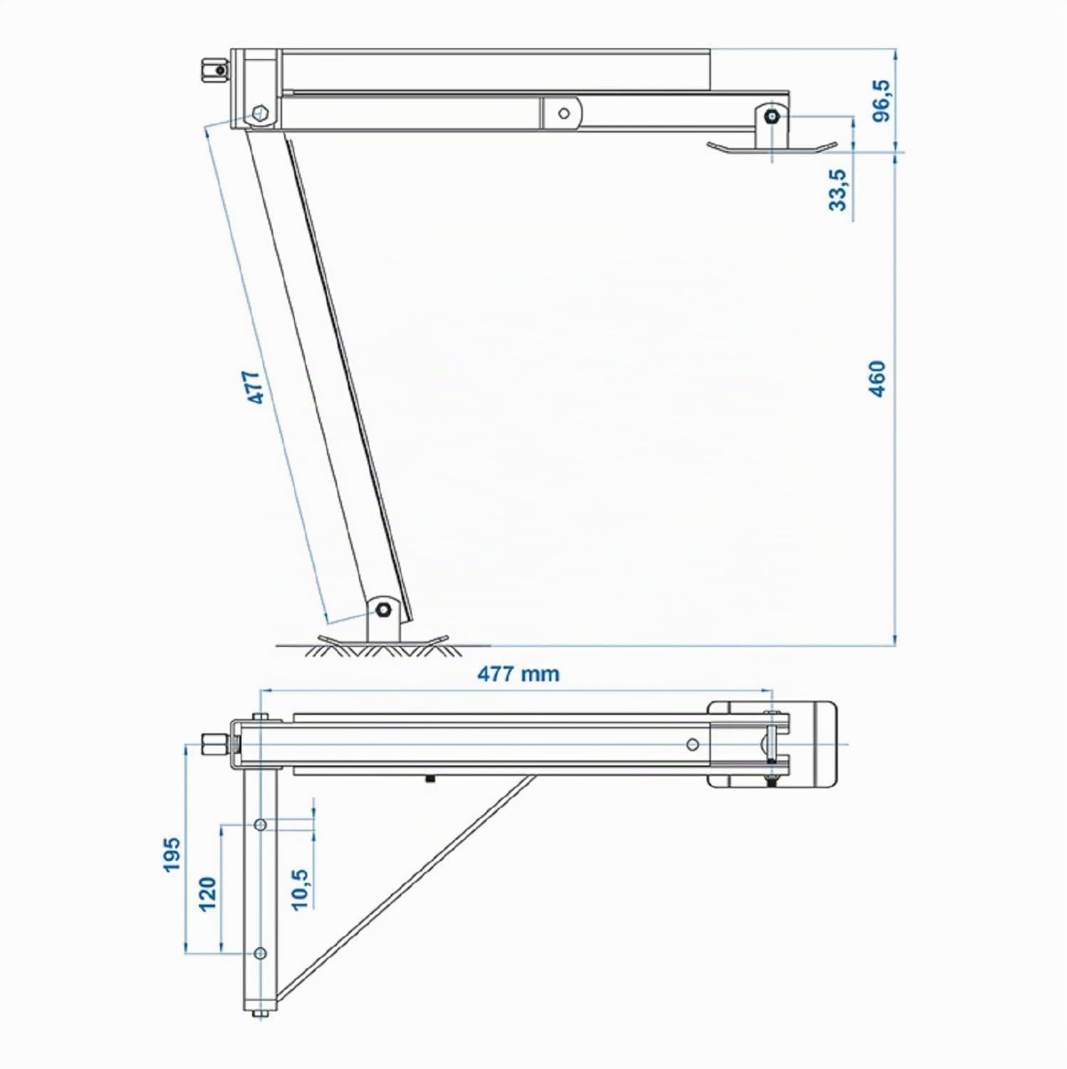Preiswert&Gut 2x Stützen Höhenverstellbar L & R 600kg je Stück Wohnwagen Stützen 477x195 Höhe 460mm auch für Anhänger geeignet Top Gadgets mit starker Trapezgewinde Nivellierstütze