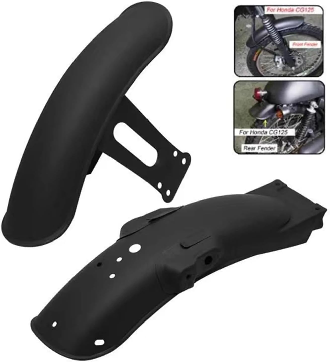 Parafango Bici Staffa Parafango Paraspruzzi Posteriore for Moto in PVC for Retrofit retrò for Honda