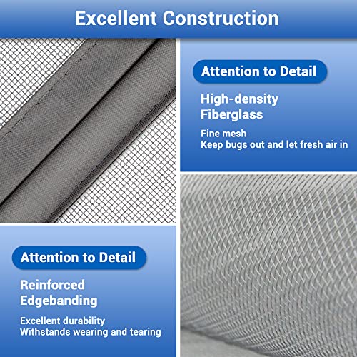 Fiberglass Magnetic Screen Door for Single Doors – Heavy Duty Self-Sealing Mesh with Strong Magnets - image 6