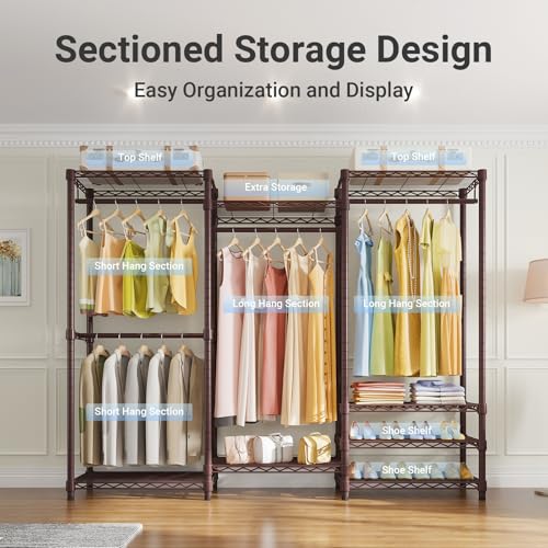 Image of VIPEK V5 Heavy Duty Clothes Rack, Modular Closet System, Bronze