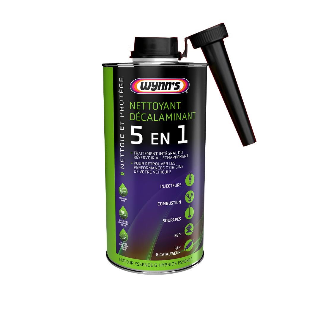 Wynn's Nettoyant Décalaminant Essence - Nettoyage Complet Injecteurs, Soupapes et Chambre de Combustion - Réduction des Émissions et Économie de Carburant - 1L