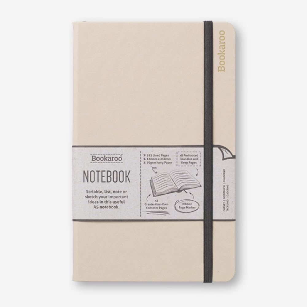 Bookaroo Notebook (A5) Journal - Cream