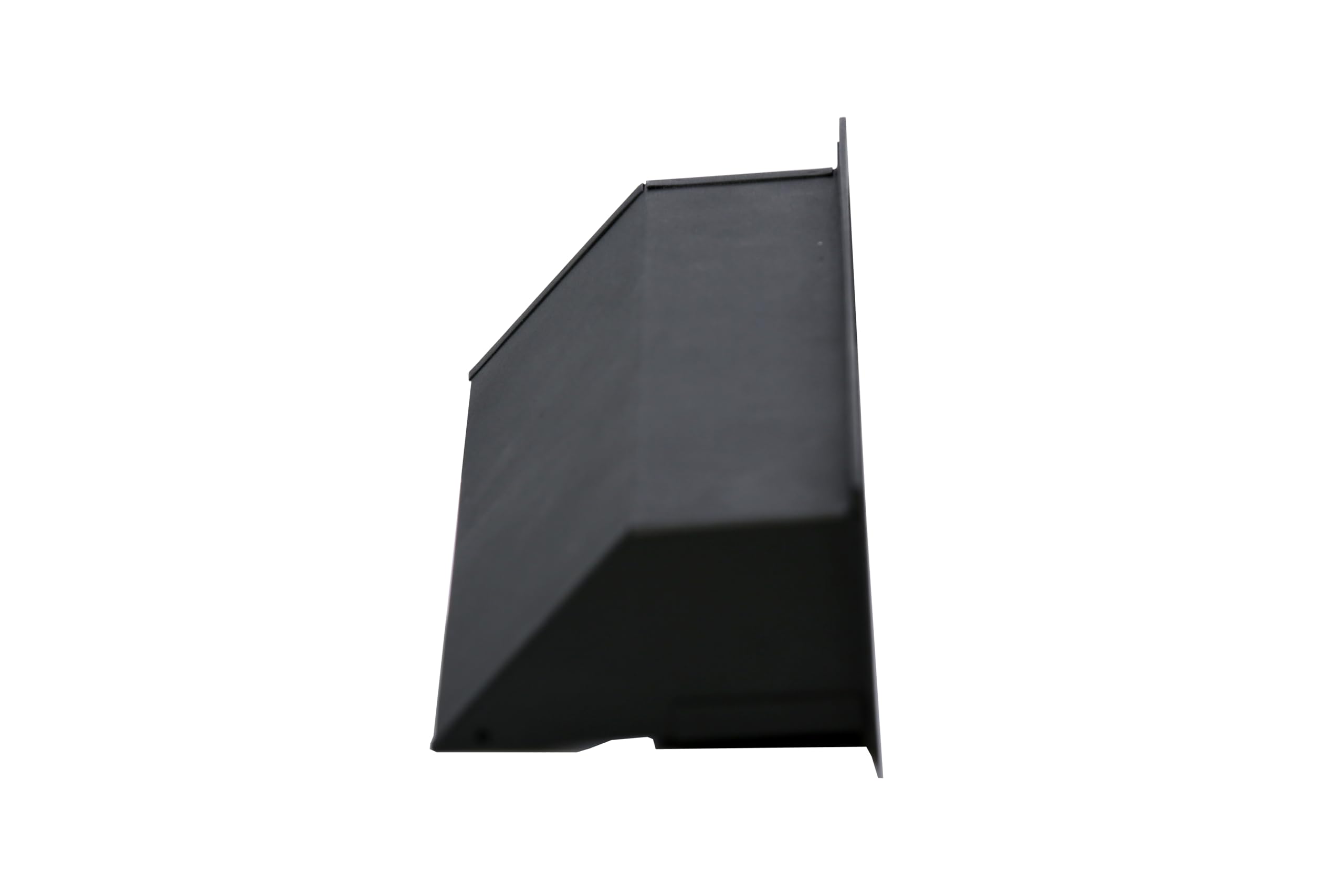 Griglia di Aerazione Lineare 40 x 9 cm in Acciaio Nero RAL 9005 – Griglia di Ventilazione Rettangolare per Camino Stufa e Parete, Bocchetta Aria in Acciaio Verniciato a Polvere.