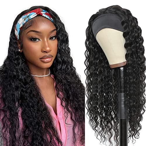 Perruque bandeau Perruque bresilienne bouclée afro Perruque naturelle femme headband wig non lace frontal wig human hair 14inch(35cm) Cover