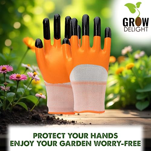 Image of Gardening Gloves for Digging & Planting | Cut Resistant Gloves for Nursery Plants | Reusable Garden Farming Gloves | Gloves for Digging, Planting & Pruning