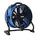 XPOWER FC-300 Heavy Duty Industrial High Velocity Whole Room Air Mover Air Circulator Utility Shop Floor Fan, Variable Speed, Timer, 14 inch, 2100 CFM, Black, Blue