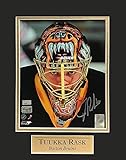 Tuukka Rask Autograph Photo Mask closeup 11×14 - Autographed NHL Helmets and Masks