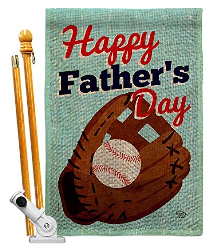 Ornament Collection Father's Day Game Burlap House Flag Set Family Dad Daddy Papa Grandpa Best Parent Sibling Relatives Grandparent Decoration Banner Small Garden Yard Gift Double-Sided, Made in USA