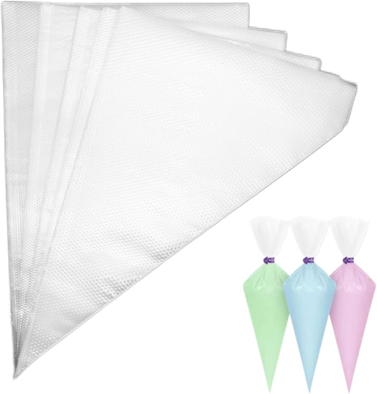 Mangas pasteleras, 100 bolsas desechables antiexplosión de 12 pulgadas para decoración de pasteles, bolsas de pastelería antideslizantes, ideales para pasteles, glaseado de crema y decoración de galletas