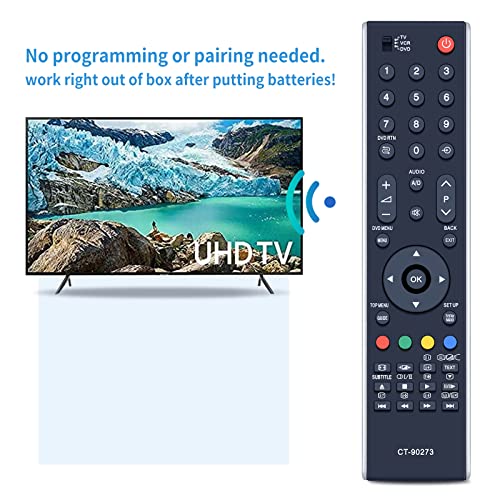 TCNOUMT CT-90273 Replacement Remote Control fit for Toshiba TV 37C3030D 37C3030DG 37X3030D 37X3030DB 37X3030DG 42C3030D 42C3030DB 42X3030D 32C3030D 32C3030DB 32C3030DG - Image 4