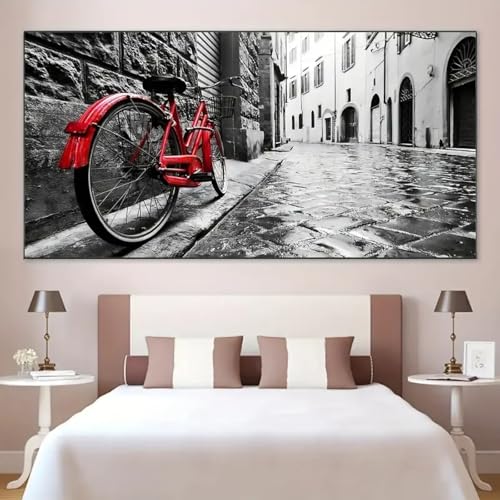 Impression sur toile vélo et ruelle pour une évasion à la maison