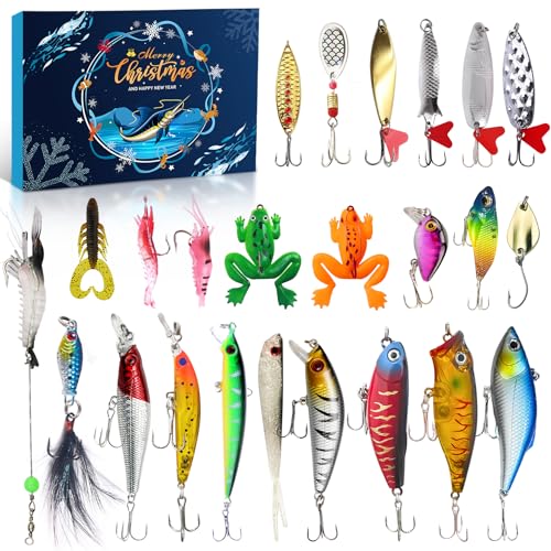 Fishing Advent Calendar 2025, Fishing Lure Set -24 Days of