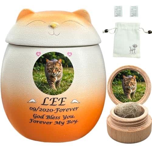 Custom Handmade Cat Urn,Pet Urn For Cats Ashes,Cat Urns for Ashes Personalized,Urns for Cats