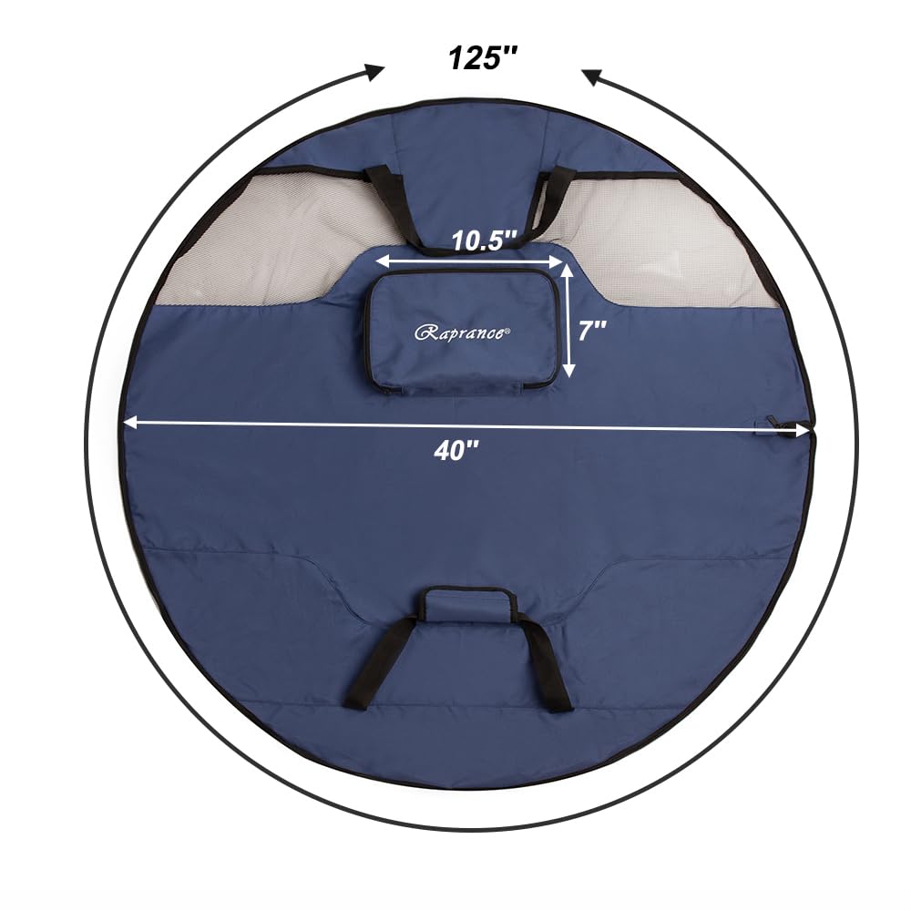 Raprance Wader Bag, wasserdichte Wickelunterlage mit Netz-Belüftung, faltbarer Outdoor-Ausrüstungs-Organizer für Angeln und Jagd