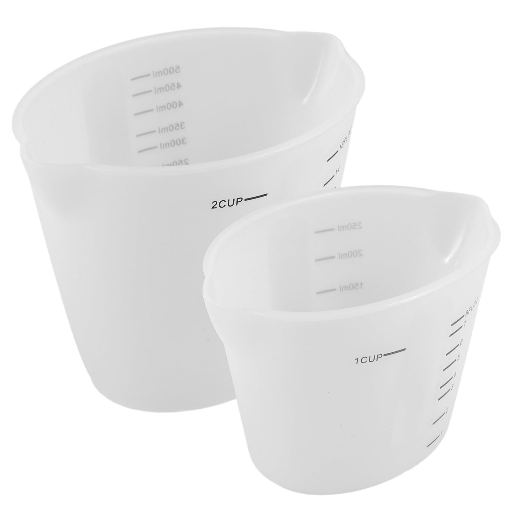 ABOOFAN 8 Piezas Taza Medidora Práctico Vaso Medidor Tazas De Cocina Vasos Mezcladores De Silicona Para Resina Vaso Medidor De Silicona De Graduada Gel De Sílice