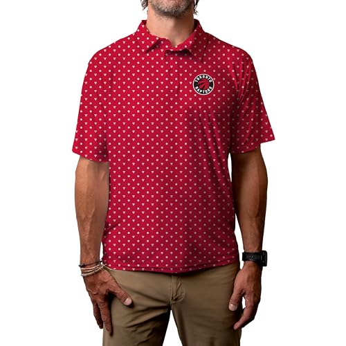 Toronto Raptors NBA Officially Licensed Short Sleeve Performance Polo All Over Print Agile, X-Large
