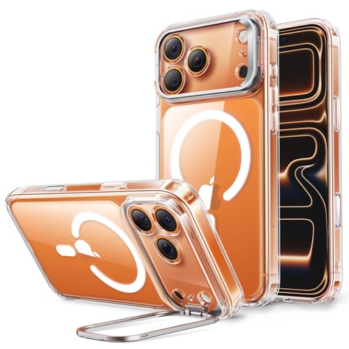 ESR for iPhone 17 Pro Max Case with Stash Stand, Compatible with MagSafe, Military-Grade Drop Protection for iPhone 17 Pro Max Phone Case, Scratch-Resistant Back Cover, Clear