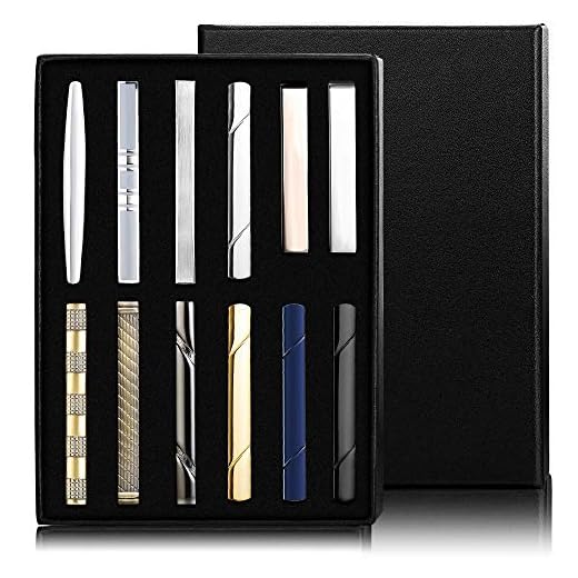 Jstyle 12 Pcs Tie Clips Set for Men Tie Bar Gift for Men Clip Set for Regular Ties Necktie Wedding Business Clips with Luxury Package