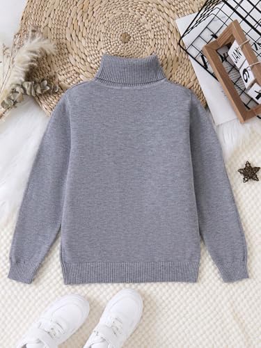 Children's Sweater Round Neck Long Sleeve Pullover Turtleneck Slim Sweater Autumn and Winter Sweater for 4-8 Years3
