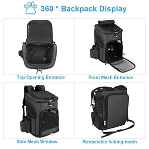   HALOVIE-Pet-Carrier-Backpack-Expandable-for-Cats-Dogs-Under-18-LB-Breathable-Mesh-Cat-Backpack-Carrier-Bag-Foldable-Dog-Backpack-Carrier-for-Small-Dogs-Rabbits-Puppies